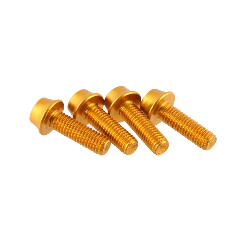 Wolf Tooth Precision Anodized Water Bottle Cage Bolts - 4 Pcs. Gold